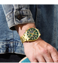 CURREN Men's Multifunctional Watch with Chronograph Date Stopwatch Waterproof Watches Stainless Steel Quartz Movement Clock