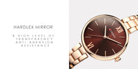 CURREN 9017 Roman Numeral Quartz Watch for Ladies, Waterproof Minimalist Casual Wristwatch with Stainless Steel Strap