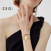 CURREN High Quality Ladies Casual Bracelet Watches Women's Simple Vintage Watches for Women Dial Stainless steel Wristwatch