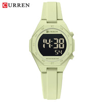 CURREN Woman Fashion Watches Fashion Sports Watch Silicone Strap 3ATM Waterproof Time Display Women's LED Digital Watch Gift