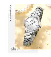 CURREN 9094 Small Dial Quartz Watch for Ladies, Waterproof Round Minimalist Wristwatch with Stainless Steel Strap