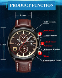 CURREN Men Watch Luxury Wristwatch Quartz Wristwatches Fashion Leather Punk Style Mens Watches Relogio Masculino