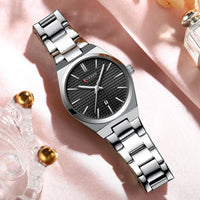 CURREN Luxury Quartz Watch for Women Elegant Stainless Steel Women's Watches Luminous Waterproof Date Wristwatch Ladies Gift