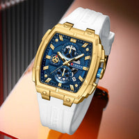CURREN Original Silicon Strap Multi-functional Dialn Auto Date Design Men's Watch Sports Chronograph Watches