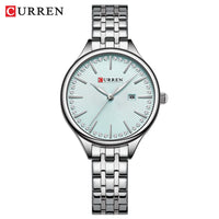 CURREN Women Watch Top Brand Luxury Lady Girl Wristwatch Elegant Stainless Steel Bracelet Waterproof Casual Female Clock 9099