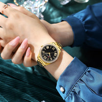 CURREN Brand New Charming Rose Ladies Watch Luminous Hands Stainless Steel Strap Clock Thin Quartz Ladies Watch relogio feminino