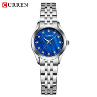CURREN Elegant Fashion Women's Watches Luxury Brand Original Quartz Watch for Ladies Waterproof Stainless Steel Clock