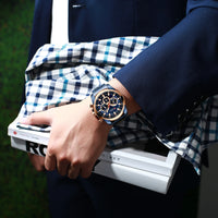 CURREN 8361 Classic Business & Fashion Six-Hand Men's Quartz Watch, Water-Resistant Stainless Steel Strap with Calendar