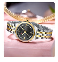 CURREN Original Unique Dial Quartz Watch for Women Fashion Elegant Ladies Watches Stainless Steel Waterproof Women's Wristwatch