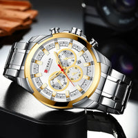 CURREN Quartz Watch for Men Top Brand Luxury Fashion Business Watches Steel Waterproof Man Sport Wristwatch Relogio Masculino