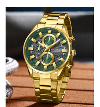 CURREN Men's Chronograph Watch Sport Wristwatch for Men Fashion Design Dial with Date Stainless Steel Band Relogio Masculino