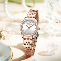 CURREN Top Brand Ladies Watch Elegant Stainless Steel Bracelet Simple Waterproof Ladies Business Watch Relogio Feminino