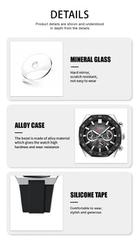 CURREN Sport Mens Watches Top Brand Luxury Auto Date Watch Men Waterproof Luminous AQUANAUT Quartz Watches for Men Reloj Hombre