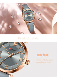 CURREN 9079 Elegant Women's Quartz Watch Fashion Casual Leather Strap Waterproof Clock Business Lady Watch Gift Reloj Mujer