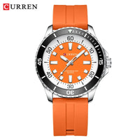 Curren 8448 Original Silicone Clock Hands Quartz Watches for Men Army Waterproof Sports Male Wristwatch reloj hombre