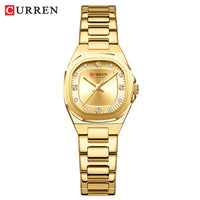 CURREN Jam Tangan Perempuan Original Waterproof Quartz Stainless Steel Minimalis Green Watch Women 9104