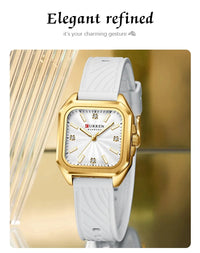 CURREN 9113 Stylish Ladies' Quartz Watch, Waterproof Square Small Dial Wristwatch with Sleek Design for Daily Wear