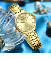 CURREN Luxury Top Brand Women's Watches Elegant Fashion Gold Watch for Women Original Simple Quartz Waterproof Wristwatch Ladies