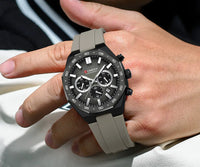 CURREN 8489 New Mens Watches Waterproof Sports Watch Silicone Strap Chronograph Quartz Wristwatch Relogios Masculino+BOX