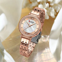 CURREN Fashion Women Watch Top Brand Luxury Lady Girl Wristwatch Original Stainless Steel Bracelet Classic Female Clock 9087
