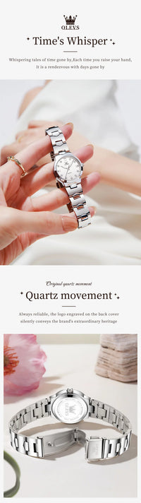 OLEVS 3735 Women's Quartz Wristwatch Delicate Fashion Small Dial Elegant Ladies Dress Watches Waterproof Watches for Woman New