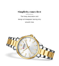 CURREN New Watch Women Fashion Casual Stainless Steel Watches Simple Ladies Round Dial Quartz Wristwatches Clock Reloj Mujer