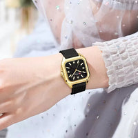 CURREN 9113 Stylish Ladies' Quartz Watch, Waterproof Square Small Dial Wristwatch with Sleek Design for Daily Wear
