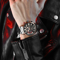 CURREN 8415 Men Luminous Watch Reloj Hombre Simple Multifunctional Quartz Watch Sport Stainless Steel Strap Business Waterproof