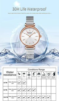 CURREN 9081 Exquisite Women's Quartz Watch Round Silver Gold Clock Simple Fashion Casual Women's Luxury Watch Relojes De Mujer