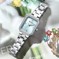 CURREN Women Watch Quartz Watch for Ladies Simple Elegant Dress Wristwatch Stainless Steel Bracelet