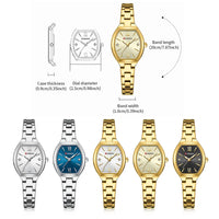 CURREN Simple Quartz Watch for Women Luxury Vintage Wristwatch Luminous Hands Stainless Steel Bracelet Women's Dress Watch