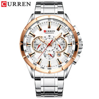 CURREN Luxury Brand Casual Chronograph Wristwatches for Mens Stainless Steel Quartz Watch Male Creative Clock