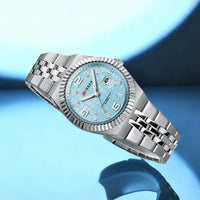CURREN Women's Watch Analog Quartz Waterproof Ladies Wrist Watches with Date Dainty Fashion Luxury Stainless Steel Watch