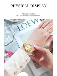 CURREN Ladies Light Luxury Watch Brand Jewelry Bracelet Watch Fashionable Girls Elegant Waterproof Quartz Watch
