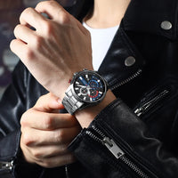 CURREN 8415 Men Luminous Watch Reloj Hombre Simple Multifunctional Quartz Watch Sport Stainless Steel Strap Business Waterproof