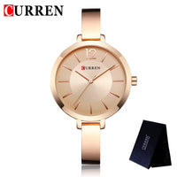 CURREN Fashion Women Watches Top Brand Luxury Ladies Girl Wristwatch Silver Stainless Steel Bracelet Classic Female Clock 9012