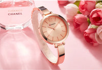 CURREN 9012 Casual Quartz Watch for Ladies, Waterproof Stylish Integrated Stainless Steel Bangle Wristwatch