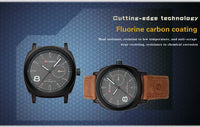 CURREN 8139 Men's Water-resistant Men's Quartz Watch Neutral-style Watch with Small Dial, Matte Genuine Leather Strap
