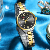 CURREN Women Elegant Watch Stainless Steel Casual Fashion Dial Digital Ladies Watches Quartz Wristwatch Reloj Mujer Girls Clock