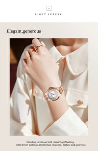CURREN 9091 Luxury Original Woman Round Watch Stainless Steel 3ATM Waterproof Elegant Ladies Wristwatch Quartz Watch for Women