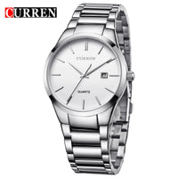 CURREN 8106 Men's Watch Waterproof Top Brand Luxury Calendar Fashion Male Clock Stainless Steel Sport Men Wristwatch