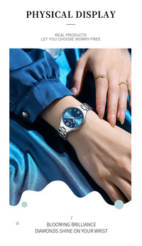 CURREN Women Elegant Watch Stainless Steel Casual Fashion Dial Digital Ladies Watches Quartz Wristwatch Reloj Mujer Girls Clock