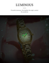 CURREN 9112 Minimalist Ladies' Quartz Watch, Barrel-shaped Waterproof Wristwatch with Roman Numeral