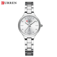 CURREN Women Elegant Watch Stainless Steel Casual Fashion Dial Digital Ladies Watches Quartz Wristwatch Reloj Mujer Girls Clock