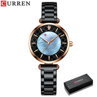 CURREN 9072 Fashion Stainless Steel Women Luxury Watch Analog Quartz Wristwatch Ladies Elegant Dress Watches Relogio Feminino