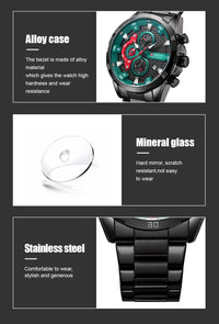 CURREN 8402 Men's Stainless Steel Watch Creative Fashion Luminous Dial with Chronograph Leisure Luxury Men's Watch Reloj Hombre