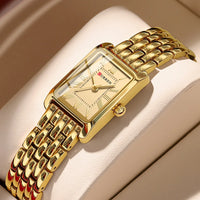 CURREN Women Watch Top Brand Luxury Lady Girl Wristwatch Stainless Steel Bracelet Waterproof Female Original Clock Gift 9115