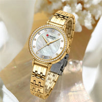 CURREN Fashion Women Watch Top Brand Luxury Lady Girl Wristwatch Original Stainless Steel Bracelet Classic Female Clock 9087