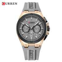CURREN Luxury Man Wristwatch Chronograph Date Waterproof Rubber band Casual Quartz Men's Watches Sports Male Clock Reloj
