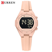 CURREN Woman Fashion Watches Fashion Sports Watch Silicone Strap 3ATM Waterproof Time Display Women's LED Digital Watch Gift